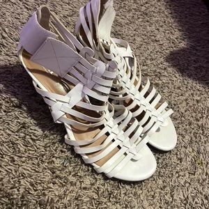 A.N.A White short heel Sandals